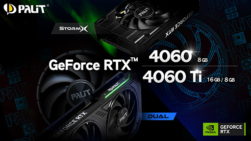 画像ギャラリー No.004のサムネイル画像 / Palitから早くもGeForce RTX 4060 Ti＆4060搭載カードが発表に。カード長170mmの短尺タイプも用意