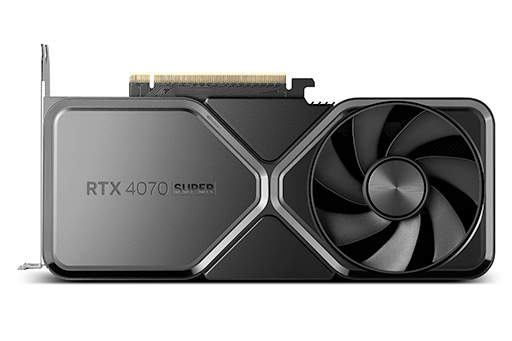 画像ギャラリー No.002のサムネイル画像 / 写真で見る「GeForce RTX 4070 SUPER Founders Edition」。新型ミドルハイは，既存のRTX 4070 FEとほぼ同サイズだ