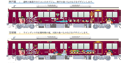 画像ギャラリー No.003のサムネイル画像 / 「星のカービィ」と阪急電車が8月22日からコラボ。ラッピング列車やスタンプラリー，オリジナルグッズ・フードの販売など盛りだくさん