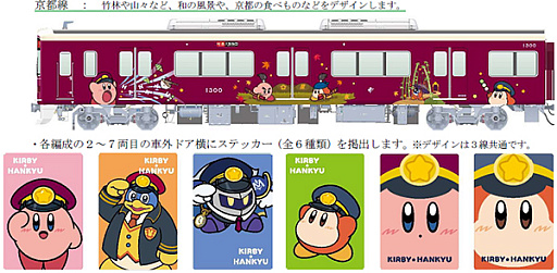 画像ギャラリー No.014のサムネイル画像 / 「星のカービィ」と阪急電車が8月22日からコラボ。ラッピング列車やスタンプラリー，オリジナルグッズ・フードの販売など盛りだくさん