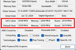 画像ギャラリー No.011のサムネイル画像 / メモリ16GB＆クロックアップしたミドルクラスRadeon「Radeon RX 7600 XT」の実力を検証。増えたメモリが効果を発揮するゲームはどれか