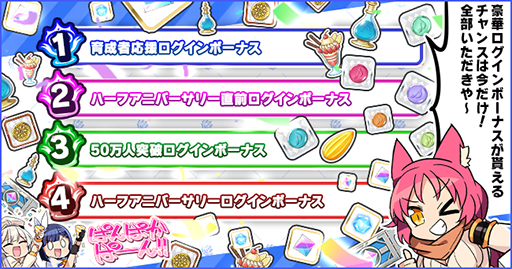 画像ギャラリー No.006のサムネイル画像 / ダンジョンRPG「おさわり勇者さま」，ハーフアニバーサリーイベントを開催。体操服姿のルリやフーシャン，チアガール姿のランズが登場