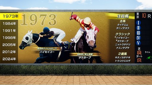 画像ギャラリー No.001のサムネイル画像 / ［プレイレポ］シリーズ30周年作品「Winning Post 10」は，馬の個性を表現する新システムと，迫力のレースに注目