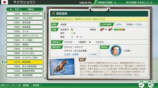 画像ギャラリー No.014のサムネイル画像 / ［プレイレポ］シリーズ30周年作品「Winning Post 10」は，馬の個性を表現する新システムと，迫力のレースに注目