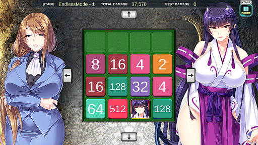 画像ギャラリー No.004のサムネイル画像 / 10人の美少女たちが2048スライドパズルで戦う「Pretty Girls 2048 Strike」，本日配信