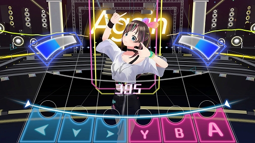 画像ギャラリー No.003のサムネイル画像 / Switch版「Kizuna AI - Touch the Beat!」，タッチ操作とジャイロ操作に対応。Viewモードでは好きなアングルでキズナアイを眺められる