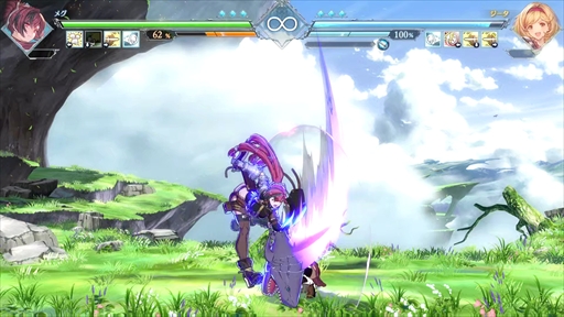 画像ギャラリー No.045のサムネイル画像 / ［プレイレポ］「GBVSR」のメグは，親友のまりっぺとサメのウルスラと共に三位一体で戦うスピードキャラクター