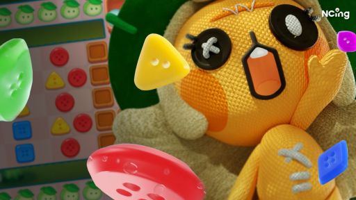 画像ギャラリー No.001のサムネイル画像 / 新作パズルゲーム「PUZZUP：AMITOI」の映像を公開。3マッチパズルに，ブロックの進行方向を変えられる“方向キー”要素が追加された作品