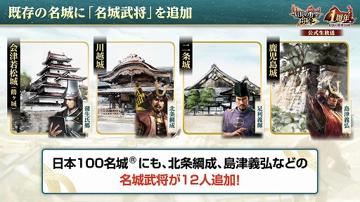 画像ギャラリー No.004のサムネイル画像 / 位置情報ゲーム「信長の野望 出陣」は，8月31日にサービス1周年。感謝の大型アップデートを本日実施