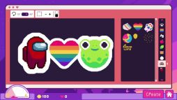 画像ギャラリー No.002のサムネイル画像 / 「Sticky Business」，無料アップデートで「Among Us」のステッカー60種類を追加。クルーメイトや帽子，緊急ボタンなどのデザインが登場