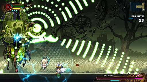 画像ギャラリー No.007のサムネイル画像 / 弾幕系横スクロールアクション「TEVI」のPC版，Switch版が本日発売。ウサ耳の少女を操り，場面に適した弾幕を使ってコンボの維持を目指す