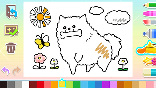 画像ギャラリー No.008のサムネイル画像 / ハローキティやマイメロディの塗り絵が楽しめる。Switch向けソフト「ぬりえであそぼう サンリオキャラクターズ」，本日配信開始