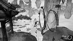 画像ギャラリー No.008のサムネイル画像 / ［TGS2023］エンドレス・ジャンプアクション「点睛」を遊んでみた。跳躍と降下，そして禅。水墨山水画風のアートが趣のある一本