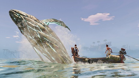 画像ギャラリー No.009のサムネイル画像 / 水没した都市遺跡が舞台のアクションADV「ミクと水没都市 廃墟の謎」本日リリース。黒い植物に覆われた世界を救うため，姉弟は冒険に出発する