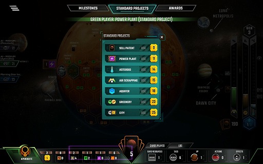 画像ギャラリー No.003のサムネイル画像 / 人気ボドゲのデジタル版「Terraforming Mars」，拡張DLC「Venus Next」をSteamで本日発売。金星の厚い雲層に浮遊都市を築き上げろ！