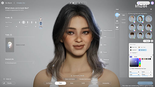 画像ギャラリー No.001のサムネイル画像 / 新作ライフシム「inZOI」，キャラカスタマイズと建築を楽しめる体験版「inZOI: Creative Studio」を3月20日にSteamで配信