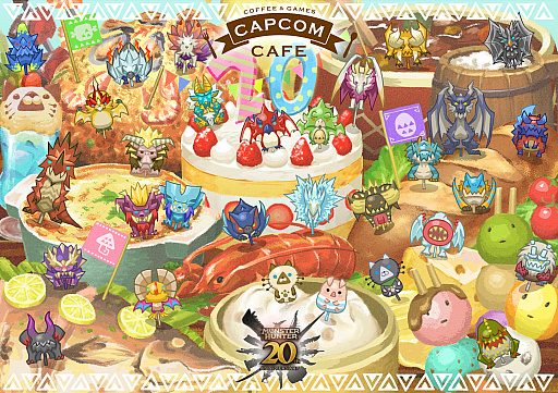 画像ギャラリー No.002のサムネイル画像 / カプコンカフェ試食レポート。「モンスターハンター」20周年コラボは後半メニューも充実！歴代作品をイメージしたフードやドリンクも