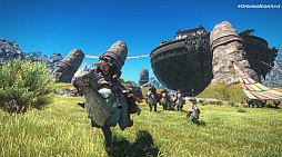 画像ギャラリー No.008のサムネイル画像 / 「モンハンワイルズ」×「FF XIV」コラボ発表。ハンターがチョコボに乗ってオメガと対峙！　FF側にはアルシュベルド参戦！