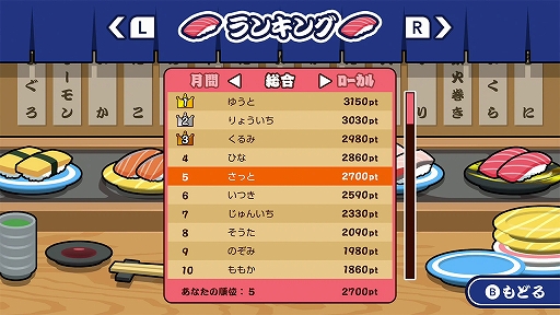 画像ギャラリー No.006のサムネイル画像 / 「SUSHIショット」，Steamで配信開始。同じ種類の寿司を合わせ，より大きな寿司を作っていくパズルゲーム