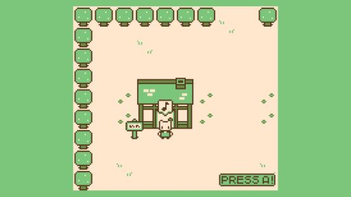 画像ギャラリー No.002のサムネイル画像 / ゲームボーイ風のグラフィックスで描いたADV「Marron's Day」，体験版をSteamで配信開始。小さな町を舞台に子うさぎの冒険が楽しめる