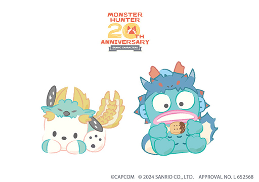 画像ギャラリー No.003のサムネイル画像 / 「モンスターハンター」20周年を記念して,「サンリオキャラクターズ」とコラボ。毎日コラボキャラクターを発表