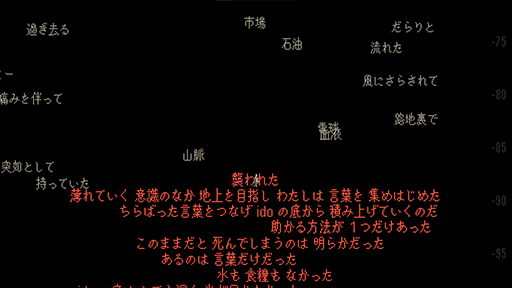 画像ギャラリー No.001のサムネイル画像 / 言葉を集めて詩を作り，積み上げて井戸から脱出するブラウザゲーム「ido」，unityroomで公開中。「Death the Guitar」の作者が制作