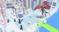 画像ギャラリー No.003のサムネイル画像 / 現実とリンクしたサイバーパンク風の3D世界が描かれるWeb3位置情報ゲーム「L3E7」を紹介。ランドマークでボスと戦い，報酬を手に入れる【PR】