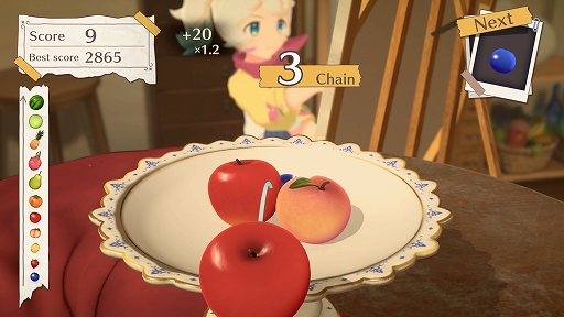 画像ギャラリー No.002のサムネイル画像 / お皿の上にフルーツを積んでいくパズルゲーム「フルーツマウンテン」PS/Switch版，本日配信。3分間で競うタイムリミットモードも実装