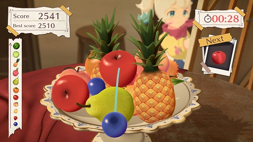 画像ギャラリー No.007のサムネイル画像 / お皿の上にフルーツを積んでいくパズルゲーム「フルーツマウンテン」PS/Switch版，本日配信。3分間で競うタイムリミットモードも実装