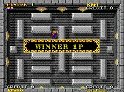 画像ギャラリー No.004のサムネイル画像 / 「アーケードアーカイブス エクスバニア」，4月4日に配信。1992年にナムコから発売された，爆弾を使って戦うアクションゲームだ