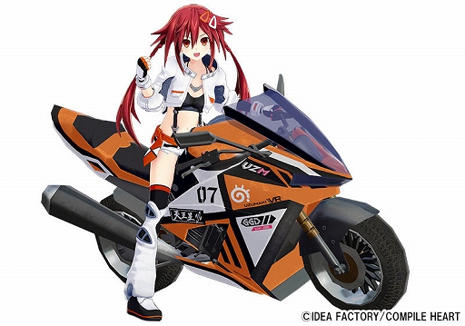 画像ギャラリー No.005のサムネイル画像 / ネプテューヌシリーズのバイクアクション「爆走次元ネプテューヌ VS巨神スライヌ」，6月27日に発売決定。天王星うずめと四女神が登場