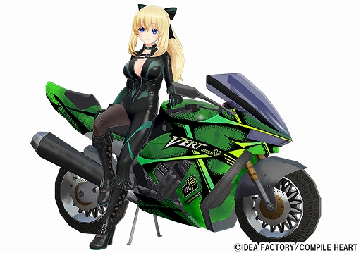 画像ギャラリー No.009のサムネイル画像 / ネプテューヌシリーズのバイクアクション「爆走次元ネプテューヌ VS巨神スライヌ」，6月27日に発売決定。天王星うずめと四女神が登場