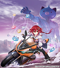 画像ギャラリー No.001のサムネイル画像 / 「爆走次元ネプテューヌ VS巨神スライヌ」本日発売。ステージ内をバイクで爆走して，大量発生したスライヌを集めるアクションゲーム
