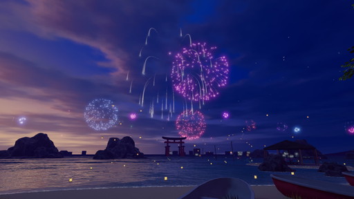 画像ギャラリー No.011のサムネイル画像 / 「楽しみそびれた夏」をVRで満喫しよう。VRChat初心者が，VR機器を使わずに「夏っぽいワールド」を体験してみた