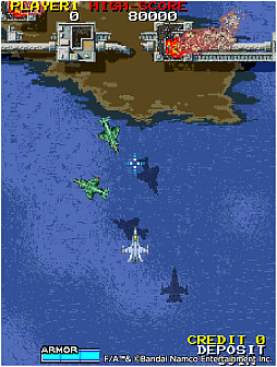 画像ギャラリー No.003のサムネイル画像 / 「アーケードアーカイブス F/A」，5月15日配信。1992年にナムコから発売された縦スクロールシューティング