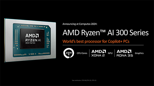 画像ギャラリー No.017のサムネイル画像 / AMD,新世代CPUアーキテクチャ「Zen 5」採用の新型CPU「Ryzen 9000」と「Ryzen AI 300」を発表
