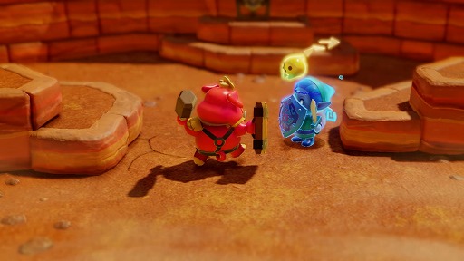 画像ギャラリー No.009のサムネイル画像 / 「ゼルダの伝説 知恵のかりもの」，PV第3弾「ハイラルのあるきかた3 無の世界篇」を公開。剣を握り，盾を構えて戦うゼルダ姫をチェック