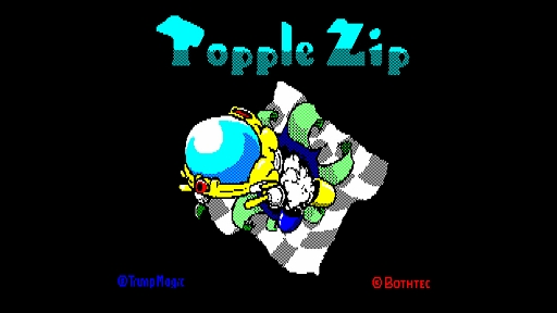 画像ギャラリー No.001のサムネイル画像 / 「EGGコンソール トップルジップ PC-8801」，本日配信。1986年にボーステックから発売されたトップビューのアクションゲーム