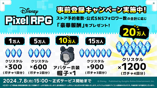 画像ギャラリー No.003のサムネイル画像 / 新作スマホゲーム「ディズニー ピクセルRPG」，ゲームプレイ動画を公開。事前登録者数も20万人を突破