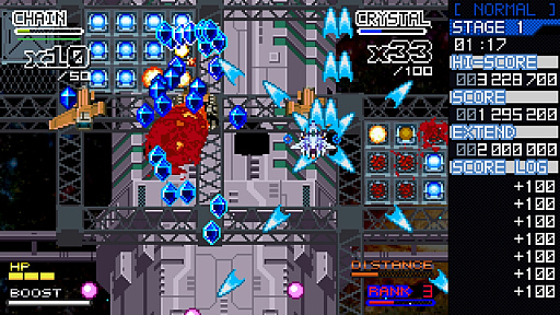 画像ギャラリー No.002のサムネイル画像 / 近接攻撃と速攻破壊が重要な縦スクロールSTG「Crystal Breaker」，体験版をSteamで配信開始。ステージ2までプレイ可能