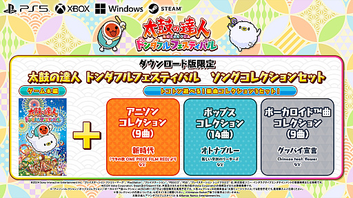 画像ギャラリー No.005のサムネイル画像 / PC/PS5/Xbox Series X|S版「太鼓の達人 ドンダフルフェスティバル」本日発売。120fpsに対応し，新たなコラボ楽曲やぷちキャラなども収録