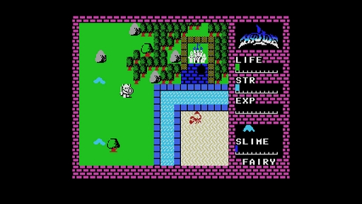 画像ギャラリー No.002のサムネイル画像 / 「EGGコンソール ハイドライド MSX」本日配信。攻撃モードと防御モードを切り替えながら，モンスターに体当たりして戦うアクションRPG
