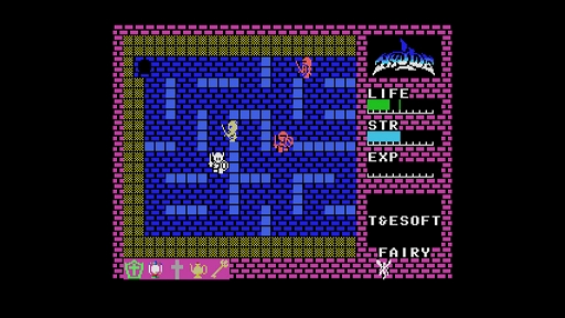 画像ギャラリー No.003のサムネイル画像 / 「EGGコンソール ハイドライド MSX」本日配信。攻撃モードと防御モードを切り替えながら，モンスターに体当たりして戦うアクションRPG