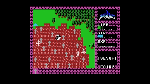 画像ギャラリー No.004のサムネイル画像 / 「EGGコンソール ハイドライド MSX」本日配信。攻撃モードと防御モードを切り替えながら，モンスターに体当たりして戦うアクションRPG