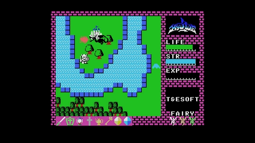 画像ギャラリー No.005のサムネイル画像 / 「EGGコンソール ハイドライド MSX」本日配信。攻撃モードと防御モードを切り替えながら，モンスターに体当たりして戦うアクションRPG