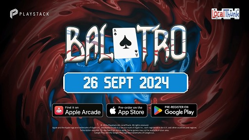画像ギャラリー No.001のサムネイル画像 / 「Balatro」のモバイル版が9月26日にリリース決定。時間泥棒ゲーをどこでも遊べる事態に開発者から謝罪の言葉も