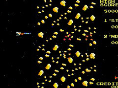 「アーケードアーカイブス ムーンシャトル」，10月3日配信。1981年に日本物産から発売された横スクロールシューティング