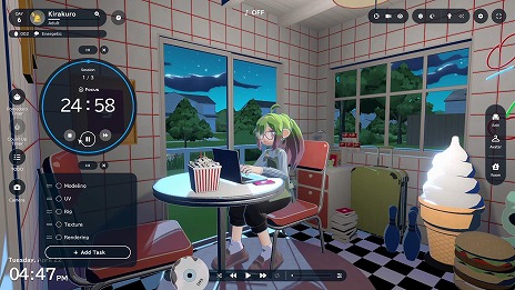 画像ギャラリー No.021のサムネイル画像 / 自分好みのアバターを眺めながら作業を進めよう。PC版「gogh: Focus with Your Avatar」Steamでリリース。最新トレイラーを公開