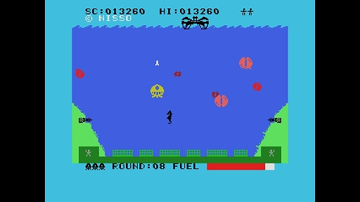 画像ギャラリー No.002のサムネイル画像 / 「EGGコンソール アクアポリスSOS MSX」本日配信。障害物やミサイル攻撃をかわしながら，海底都市の人たちを救出しよう