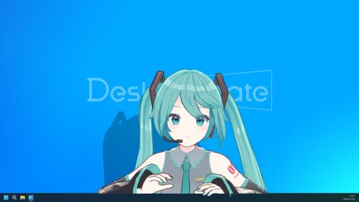 画像ギャラリー No.002のサムネイル画像 / 初音ミクなどのキャラがデスクトップ上を自由に動き回る「Desktop Mate」，Steamで配信開始。今後も新キャラを追加予定